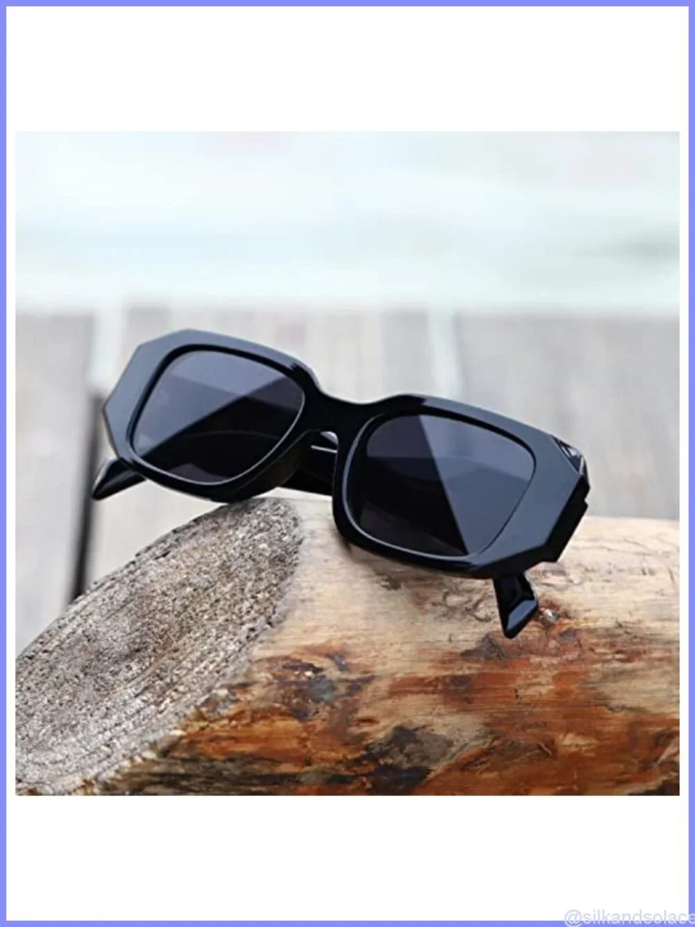Retro Rectangle UV400 Sunglasses Full Frame Outdoor Driving Fashion Accessory